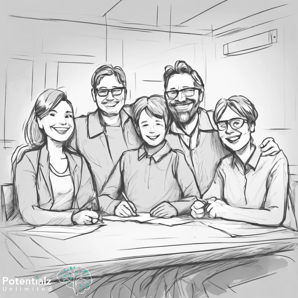 A happy family meeting