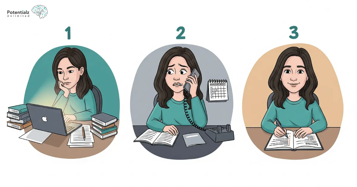 A person researching therapists online