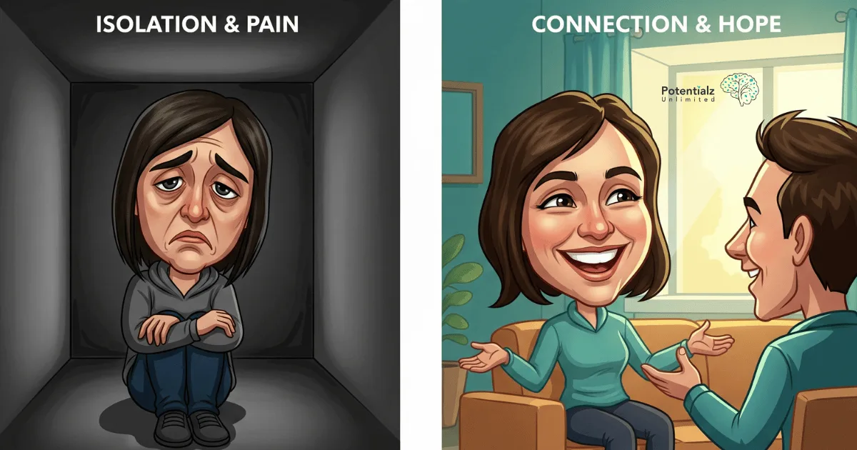 A transition from isolation & pain to connection & hope facilitated by grief counselling