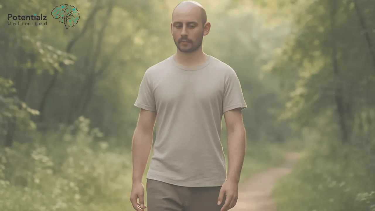 Walking meditation for anxiety management and present-moment awareness