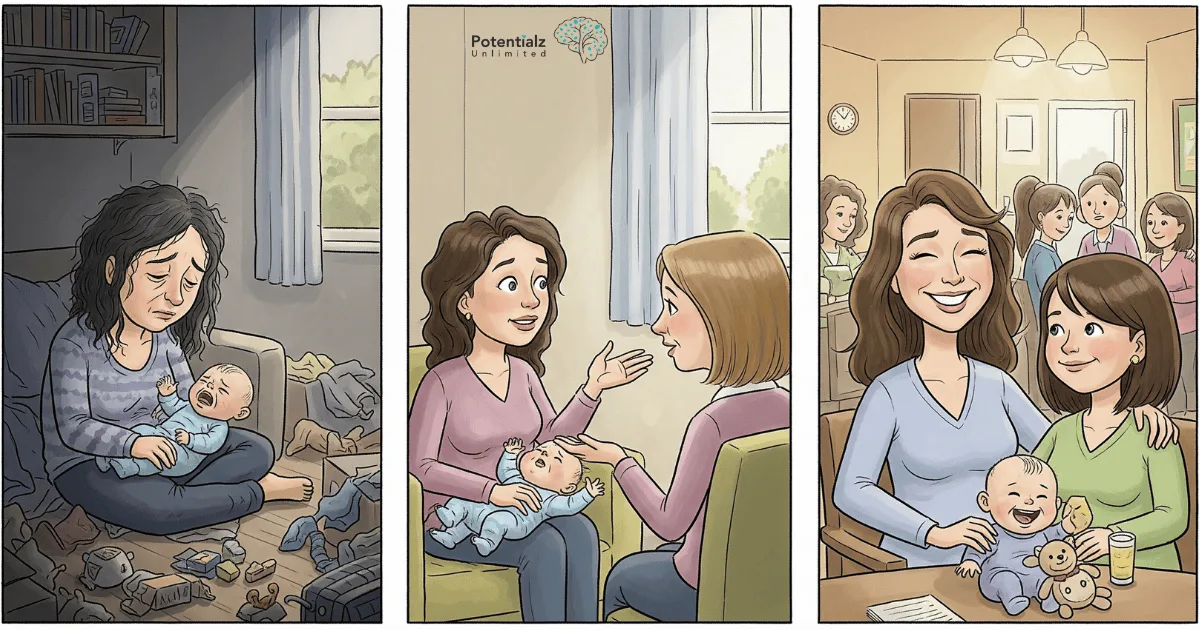 A Mother's journey in postnatal depression from struggle to recovery