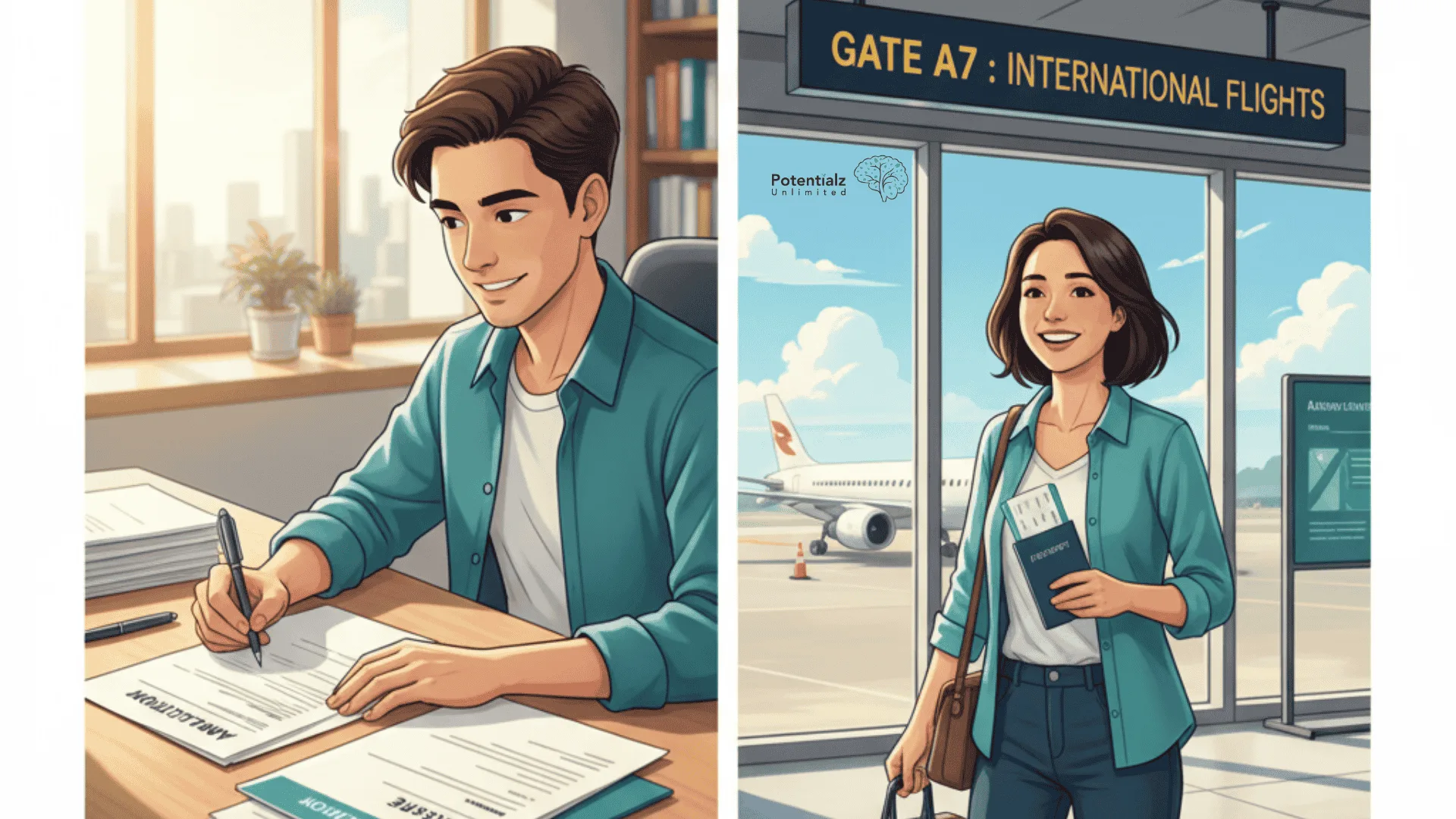 The benefits of filing a Section 10 or Section 14 appeal, illustrating how proactive steps can lead to employment and global travel.