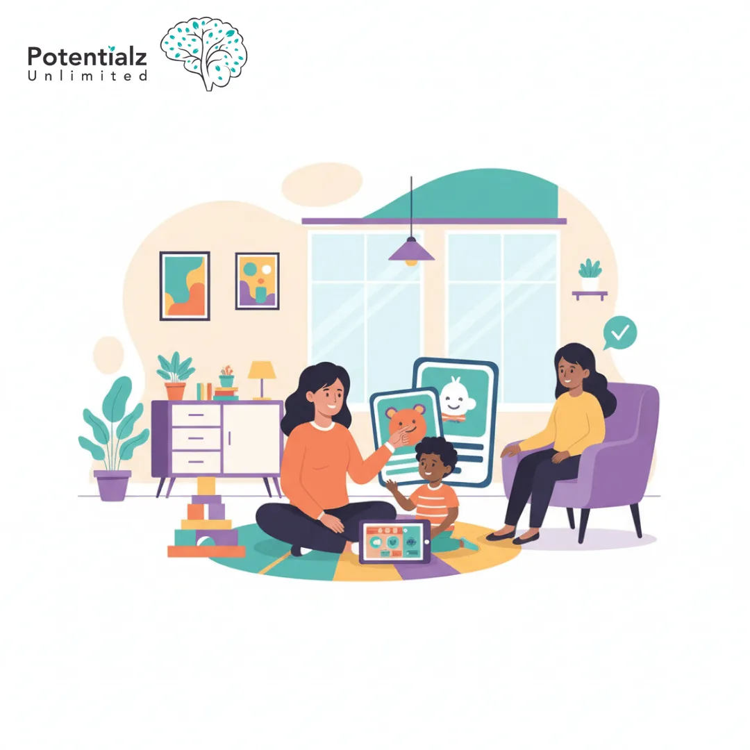 Child psychologist conducting autism assessment using evidence-based tools