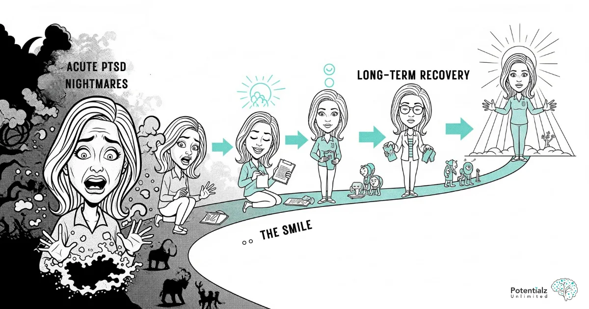 A visualization of recovery from PTSD nightmares