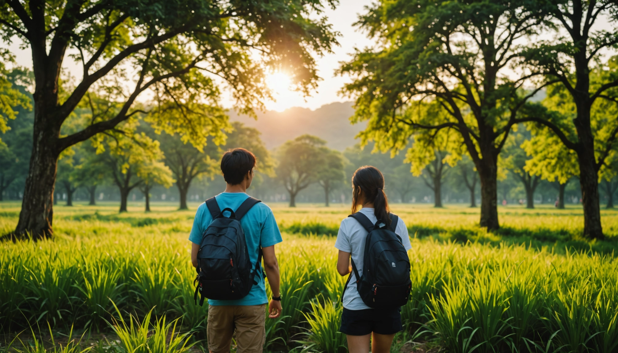 People appreciating nature