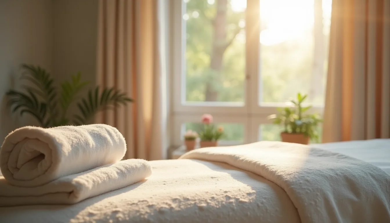 Eye-level view of a tranquil therapy room